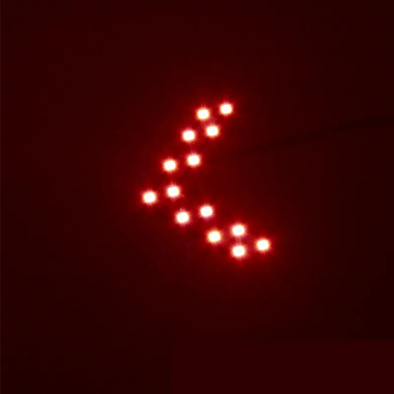 2 unids/lote 14 33 SMD Panel de flechas LED para espejo retrovisor del coche indicador de señal de giro luz LED para espejo retrovisor de coche Accesorio