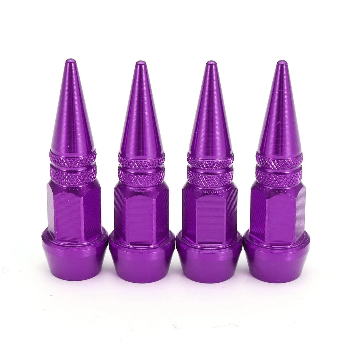 4Pcs/Set Car Anti-Theft Tire Valve Caps Bullet Head Style Valve Stem Caps for Motorcycle Bike Car Tires Accessory
