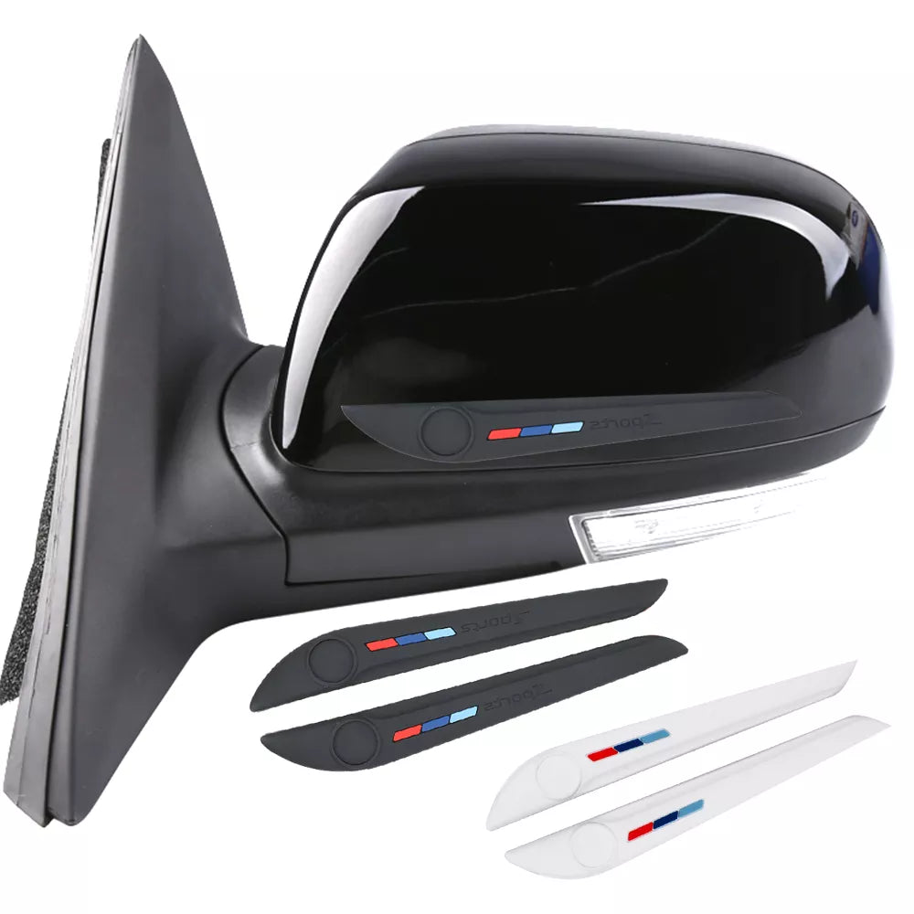 2 uds molduras de coche pegatinas tiras carcasa para espejo retrovisor puerta Protector de Parachoques Trasero decoración piezas exteriores accesorios de automóvil Accesorio