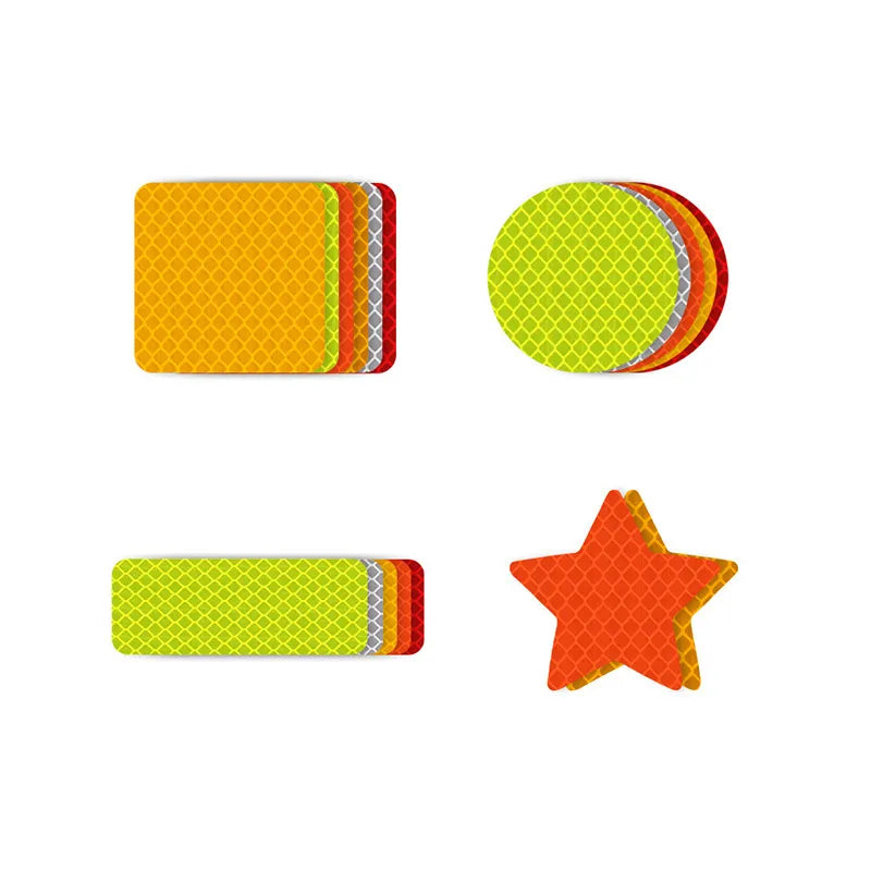 10 Uds pegatinas reflectantes coloridas para parachoques de coche cinta de advertencia reflectante segura calcomanías adhesivas recién llegadas calcomanía de estilo automático Accesorio