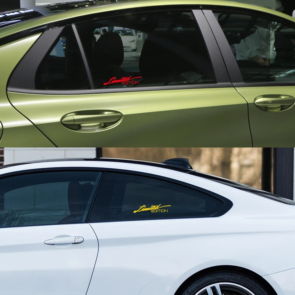 Divertidas pegatinas adhesivas para coche y motocicleta de edición limitada. Accesorio