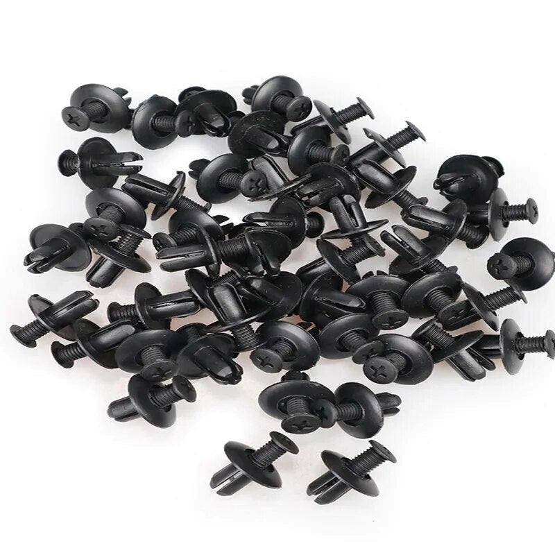 Remaches de plástico universales para agujero de coche, Clip de empuje de 8mm, embellecedor de puerta de parachoques de coche, retenedor de Panel, Clip de sujeción, accesorios para coche