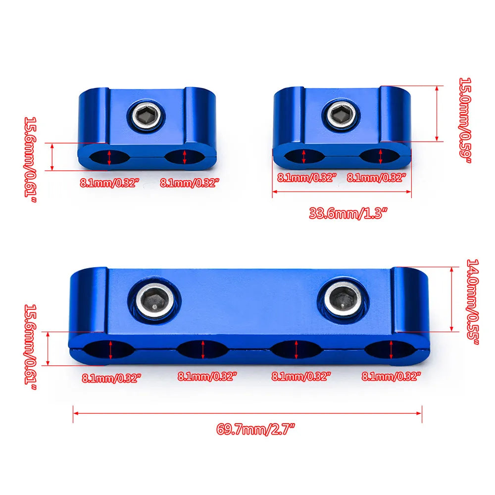 3Pcs/Set Car Spark Plug Electrical Cable Clamp Line Separator 8MM/9MM/10MM Ignition Wire Clip Automobile Decoration Accessories