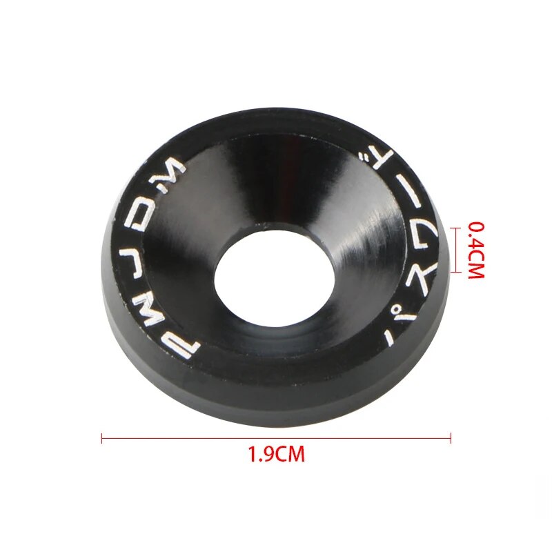 10 Uds. Pernos de tuercas universales M6 para coche, pegatinas, arandela de guardabarros con contraseña, pernos de placa de matrícula, accesorios de modificación de estilo de coche, Accesorio