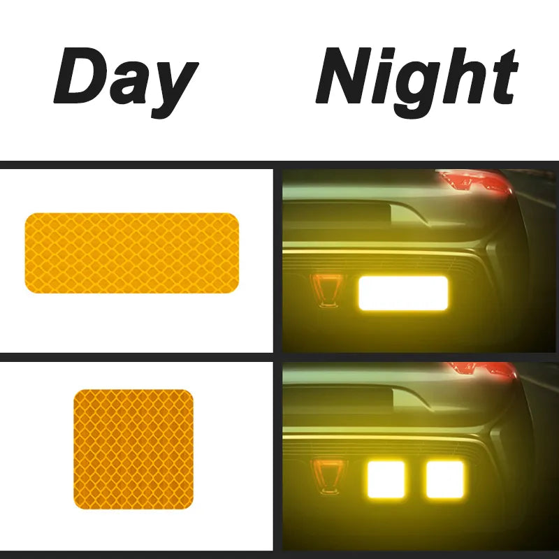 10 Uds pegatinas reflectantes coloridas para parachoques de coche cinta de advertencia reflectante segura calcomanías adhesivas recién llegadas calcomanía de estilo automático Accesorio