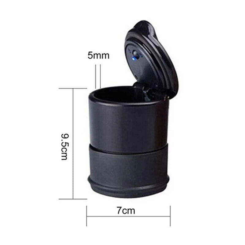 Cenicero LED portátil para coche, Cenicero Universal para coche, cenicero, taza, decoración Interior del coche, accesorios para el Interior, 7x7x11cm
