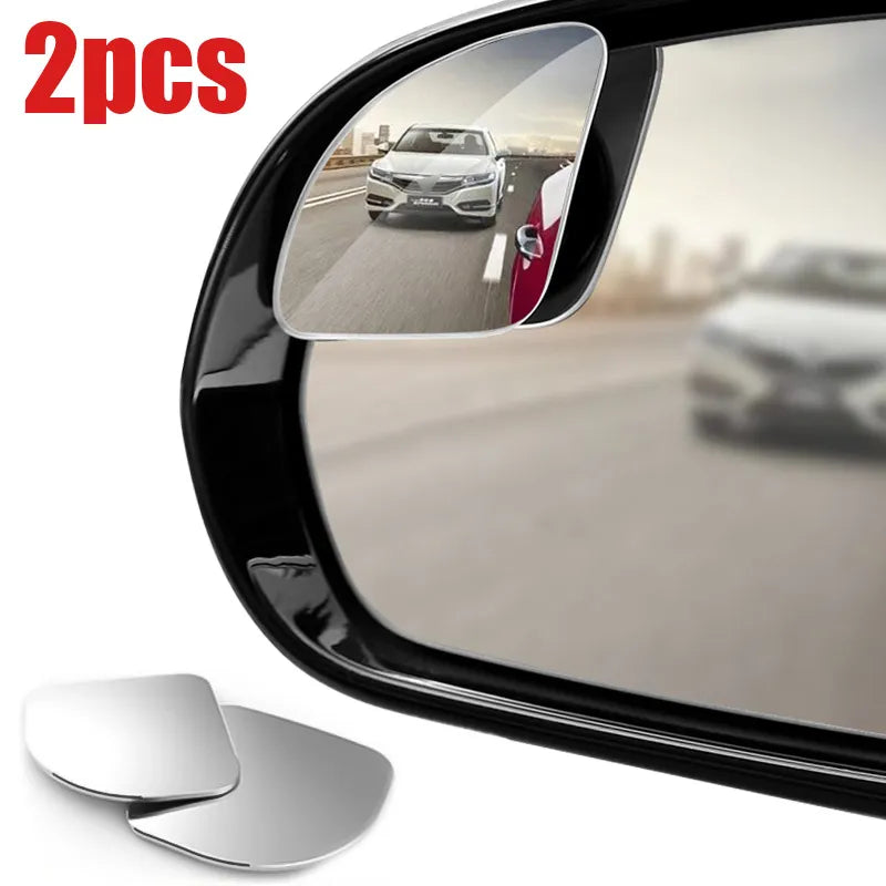 2 uds. Espejo retrovisor auxiliar sin marco para coche, espejo de punto ciego para motocicleta, espejos pequeños ajustables de gran angular Universal, Accesorio