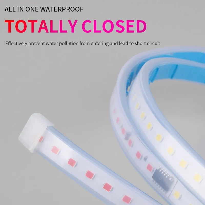 2 uds. Tira de luces LED de ambiente de advertencia para apertura de puerta de coche, decoración de bienvenida, lámpara ambiental, accesorios de seguridad de 12v, 120cm, Accesorio