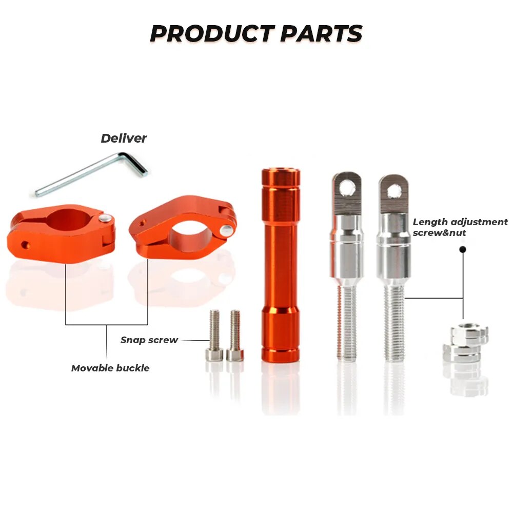 Empuñadura de manillar de motocicleta, soporte de equilibrio de barra transversal ajustable, regulador de refuerzo de volante, reemplazo de 22mm. Accesorio