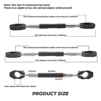 Motorcycle Handlebar Grip Adjustable Crossbar Balance Bracket Steering Wheel Booster Regulator Replacement 22mm. Accessory