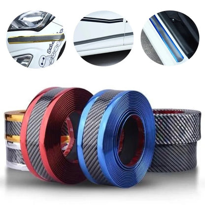 Car Stickers Anti-Scratch Door Sill Protector Carbon Fiber Rubber Strip Car Threshold Protection Bumper Sticker Film Car Styling. Accessory