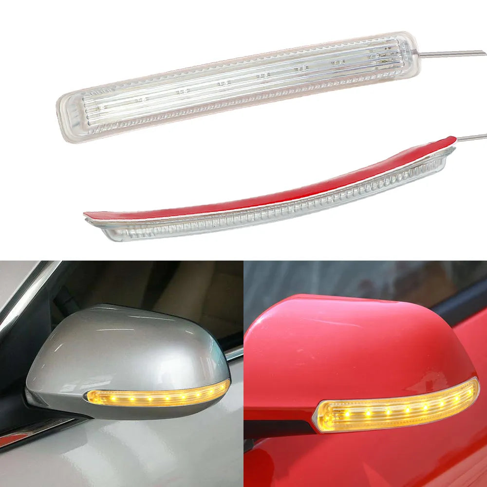 12V Car Rearview Mirror Lights Turn Signal Lamps LED Strips Side Marker Lights Offroad 4x4 Automotive Accessories