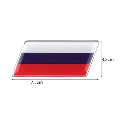 Car Styling Italy Germany UK USA France Russia National Flag Sticker Shield Accessory