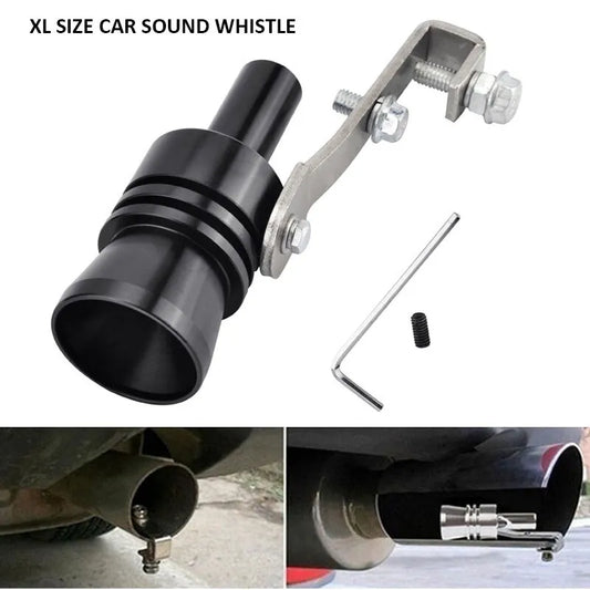 XL Size Black Turbo Sound Whistle for Vehicle Refitting Device Car Turbo Muffler Exhaust Pipe Sound Simulator Universal Accessory