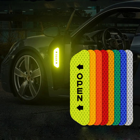 Car Door Reflective Sticker Safety Opening Warning Reflector Tape Auto Accessories Interior Exterior Reflector Sticker. Accessory