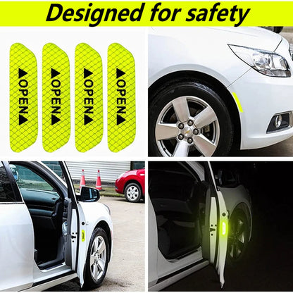 Car Door Reflective Sticker Safety Opening Warning Reflector Tape Auto Accessories Interior Exterior Reflector Sticker. Accessory