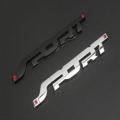 Car Accessories Sticker Styling Metal 3D Chrome Black Auto Trunk Racing Sport Word Letter Logo Emblem Badge Sticker