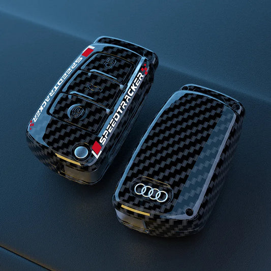 ABS Carbon Fiber Style Car Key Case Cover for Audi A1 A3 A4 8P 8L 8V A5 B6 B7 A6 A7 C5 C6 Q3 Q5 Q7 4F S3 S4 S6 RS3 TT Shell Fob Accessory