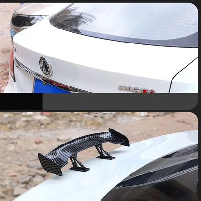 Universal Car Mini Spoiler Carbon Fiber Look ABS Rear Wing Modified Mini Rear Wings Model Auto Styling Decoration. Accessory