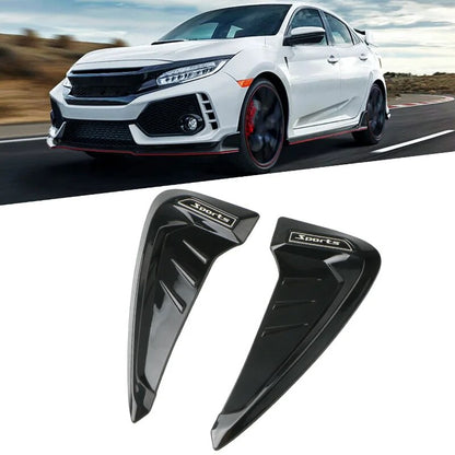 2 pcs. Car Side Air Flow Fender Air Intake Sticker Simulation Shark Air Outlet Exterior Decoration ABS Plastic Accessory