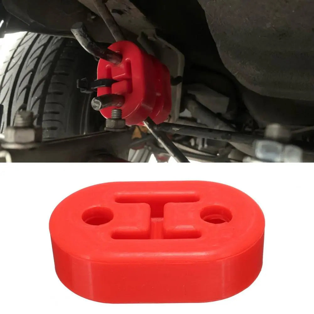 Universal 2 agujeros diámetro 11mm coche poliuretano tubo de escape soportes de montaje suspensión aislador Rojo Negro Accesorio