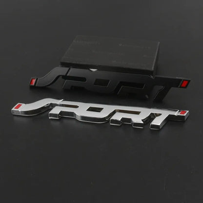 Accesorios para el coche pegatina estilo Metal 3D cromo negro Auto maletero carreras deporte palabra letra Logo emblema insignia pegatina