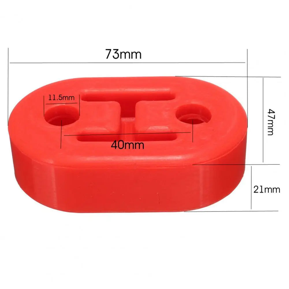 Universal 2 Holes Diameter 11mm Car Polyurethane Exhaust Pipe Mounting Brackets Hanger Insulator Red Black Accessory