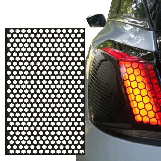 Car Tail Light Honeycomb Lamp Stickers Auto Sticker Fog Light Smoke Film Decoration Wrap Sticker Car Exterior Accessories. Accessory