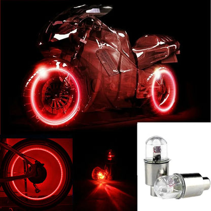 Tapas de luces para rueda de coche, vástago de válvula de aire para neumático, tapa de luz LED, accesorios para bicicleta, coche y motocicleta, 4 Uds./2 uds Accesorio