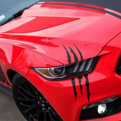 Reflective Car Sticker Monster Claw Marks Scratch Stripe Car Headlight Decal Raptor Dinosaur Paw Marks Decoration Accessories