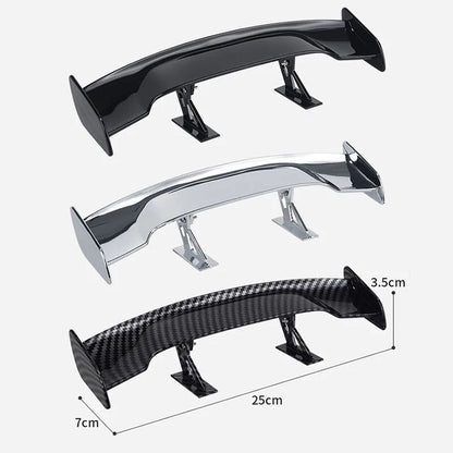 Universal Car Mini Spoiler Carbon Fiber Look ABS Rear Wing Modified Mini Rear Wings Model Auto Styling Decoration. Accessory