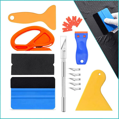 Car Wrapping Tools Kit Vinyl Scraper Film Cutter Vinyl Squeegees Plastic Wrapping Tool Window Tinting Tools Car Accessories