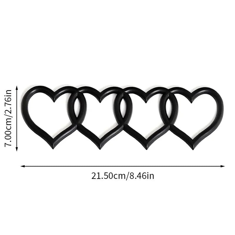 Audi Logo Modified Heart Four Ring Tail Logo Heart Logo Decorative Rear Logo Accessory